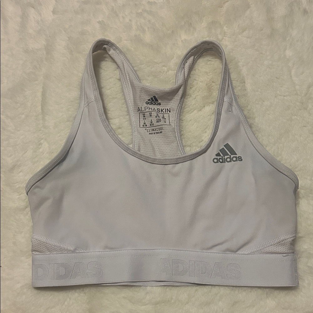 Adidas Women's Gray Alphaskin Sports Bra